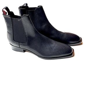 NEW HUGO Stacked Chelsea Black Leather Boots for Men 12 NWT